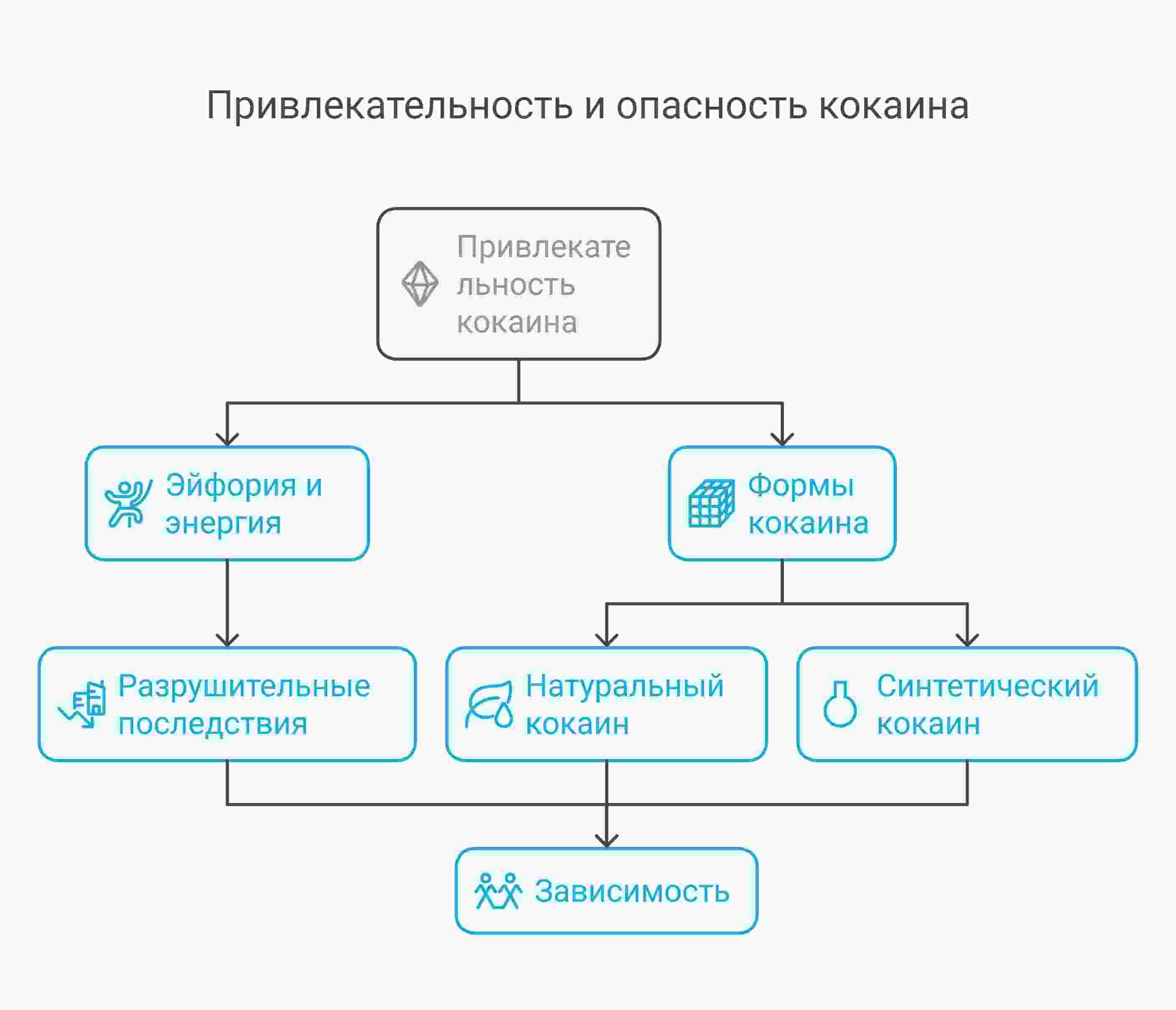 Инфографика о видах кокаина