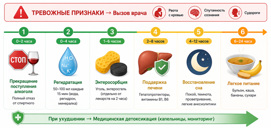алгоритм действия после пльянки